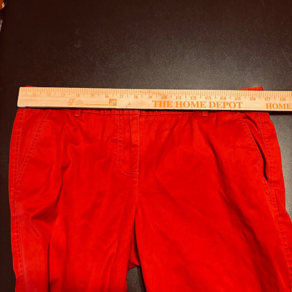 Talbots Signature Women Cropped Capri Pants Size 10 Red - Picture 3 of 8